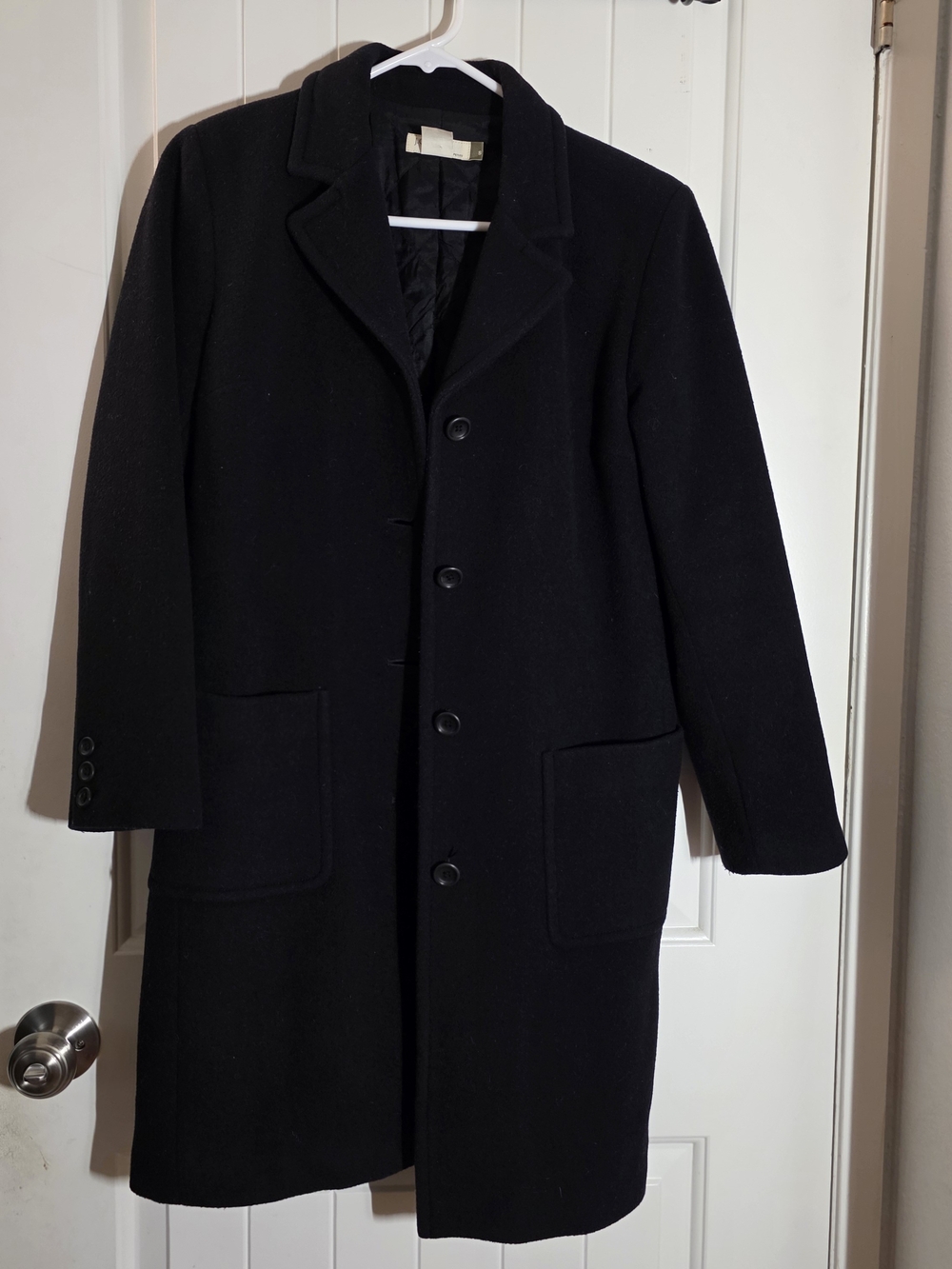 J. Crew Men's Black Wool Pea Coat